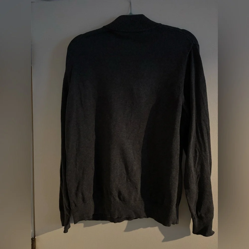Vineyard Vines Men's Charcoal Zip-Up Sweater, size large